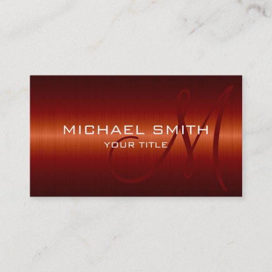 カスタムモノグラムステンレス鋼金属 名刺 (正面)