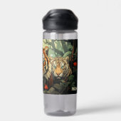 カスタムモノグラムタイガースイラストレーション ウォーターボトル (背面)