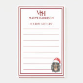 カスタムモノグラムダックスシャンドホリデーギフトリスト ポストイット (正面)