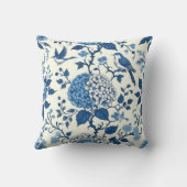 カスタムモノグラムチノワセリーブルーとホワイト クッション (裏面)