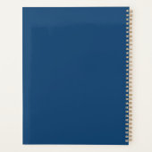 カスタムモノグラムチノワセリーブルーとホワイト プランナー手帳 (裏面)