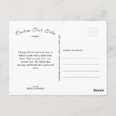 カスタムモノグラムチリヴィンテージ水色枠 ポストカード (裏面)