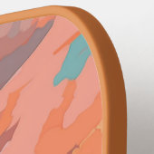 カスタムモノグラムトロピカルビーチサンセット ピックルボールラケット (左詳細)