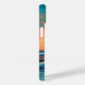 カスタムモノグラムトロピカルビーチサンセット Case-Mate iPhoneケース (裏面 / 右)