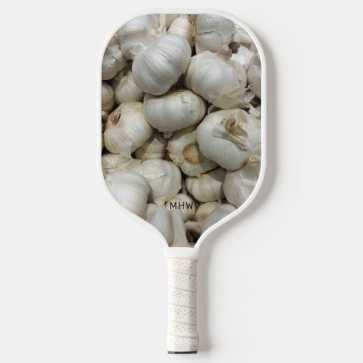カスタムモノグラムニンニク ピックルボールラケット (正面)