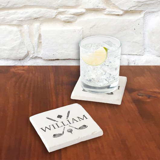 カスタムモノグラムネームゴルフクラブエースクラシック ストーンコースター