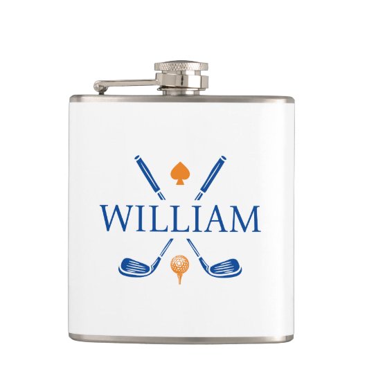 カスタムモノグラムネームゴルフクラブエースクラシック フラスク (正面)