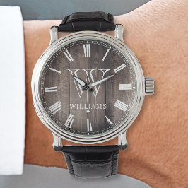 カスタムモノグラムネーム素朴ファームハウス 腕時計