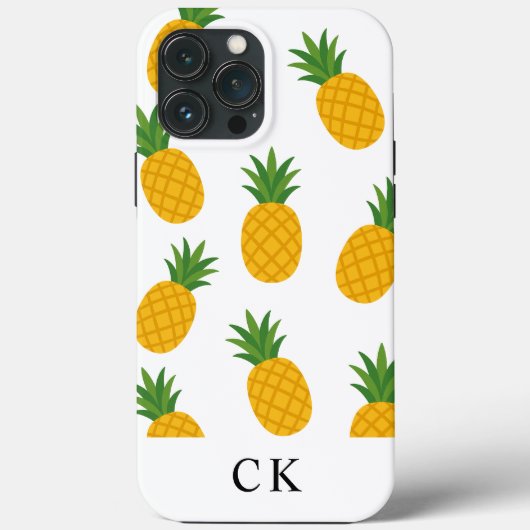 カスタムモノグラムパイナップル Case-Mate iPhoneケース iPhone 13 Pro Maxケース (裏面)