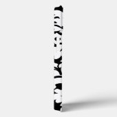 カスタムモノグラムパーソナライズされたオレンジブラックダマスク Case-Mate iPhoneケース (裏面 / 右)