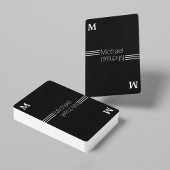 カスタムモノグラムパーソナライズされた – 黒 トランプ