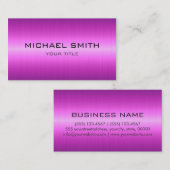 カスタムモノグラムパープルステンレス鋼メタル 名刺 (正面/裏面)