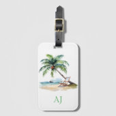 カスタムモノグラムビーチバケーション ラゲッジタグ (正面縦)
