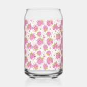カスタムモノグラムピンクイチゴ模様 ガラス缶 (右)