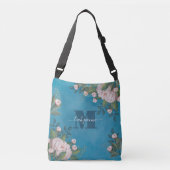 カスタムモノグラムピンクフローライニシャル クロスボディバッグ (正面)