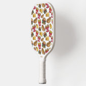 カスタムモノグラムファストフードパターン ピックルボールラケット (左)