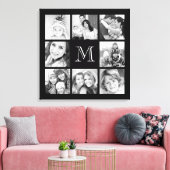 カスタムモノグラムファミリーフォトコラージュキャンバス キャンバスプリント (インサイチュ (リビング))