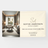 カスタムモノグラムフォトクリームプロフェッショナル事業 横断幕 (横)