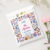 カスタムモノグラムフォークアートフローラフィエスタ結婚ズ フェイバーバッグ (封をした状態)