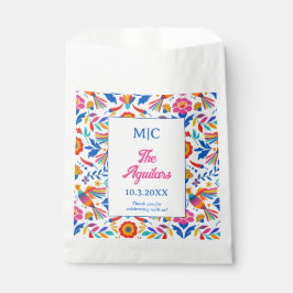 カスタムモノグラムフォークアートフローラフィエスタ結婚ズ フェイバーバッグ