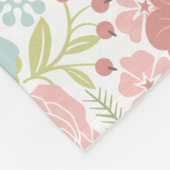 カスタムモノグラムフリースブランケットフローラパステルコージー フリースブランケット (角)