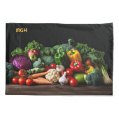 カスタムモノグラムフレッシュ野菜 枕カバー (裏面)