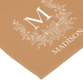 カスタムモノグラムフローラショートテーブルランナー ショートテーブルランナー (コーナー)