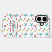 カスタムモノグラムブライトパステル陽気パターン Case-Mate iPhoneケース (裏面 (横))