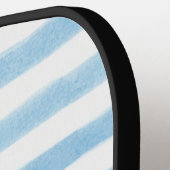 カスタムモノグラムブルーストライプのピックボールパドル ピックルボールラケット (左詳細)