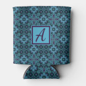 カスタムモノグラムブルーパープル 缶クーラー (正面)