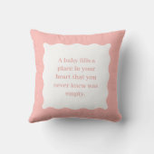 カスタムモノグラムベビー統計子供部屋枕 クッション (裏面)