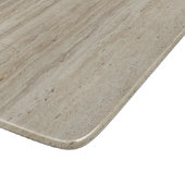 カスタムモノグラムベージュトラバーチンマーブルストーン カッティングボード (角)