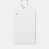 カスタムモノグラムホリデーブルーホースシュー ギフトタグ (裏面)