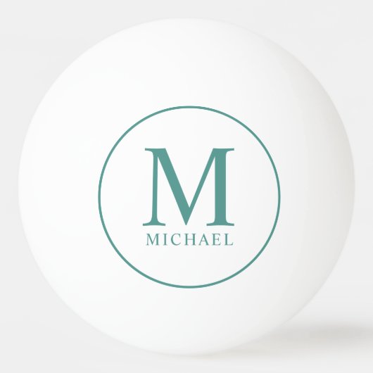 カスタムモノグラムモダンエレガントテンプレートトレンディー 卓球ボール (正面)