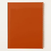 カスタムモノグラムモダンサンセットオレンジ プランナー手帳 (裏面)