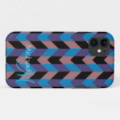 カスタムモノグラムモダンシボロンジグザグ8 Case-Mate iPhoneケース (裏面(横))