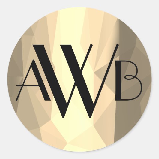 カスタムモノグラムモダン型 ラウンドシール (正面)