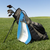 カスタムモノグラムライトハウスゴルフタオル ゴルフタオル (グリーン)