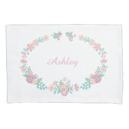 カスタムモノグラムリースフローラガール枕ローケース牧師 枕カバー