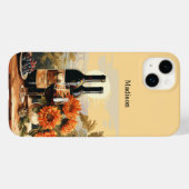 カスタムモノグラムワインラバーズ Case-Mate iPhoneケース (裏面 (横))