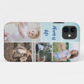 カスタムモノグラム写真コラージンググリッドiPhoneケース Case-Mate iPhoneケース (裏面(横))