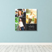 カスタムモノグラム卒業2014 Photo Collage キャンバスプリント (インサイチュ (ウッドフロア))