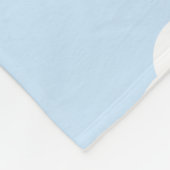 カスタムモノグラム可愛いガーリーブルークラウドギフト フリースブランケット (角)