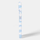 カスタムモノグラム可愛いガーリーブルークラウドギフト Case-Mate iPhoneケース (裏面 / 左)