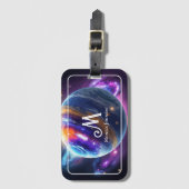 カスタムモノグラム名プラネット銀河系 ラゲッジタグ (正面縦)