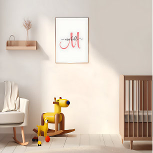 カスタムモノグラム名プリント   Chic 8"x10"ウォールアート ポスター