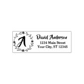 カスタムモノグラム名プロフェッショナル差出人住所 セルフインキングスタンプ (デザイン)