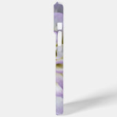 カスタムモノグラム名ホワイトダリアフラワー Case-Mate iPhoneケース (裏面 / 左)