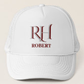 カスタムモノグラム名ボール キャップ (正面)