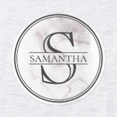 カスタムモノグラム名ミニマル ラベル (デザイン1)